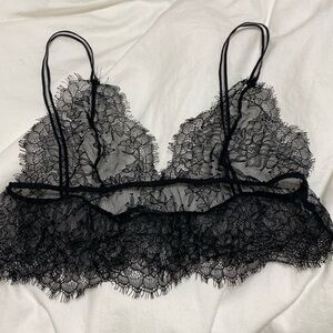 Zara lace black bralette medium